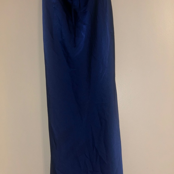 Edit by Nine Satin Puff Sleeve Dress – Navy Blue, Size S - Picture 6 of 8